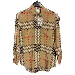 🚨NWT🚨 Beige ‘Paola’ shirt from Burberry- Size 6